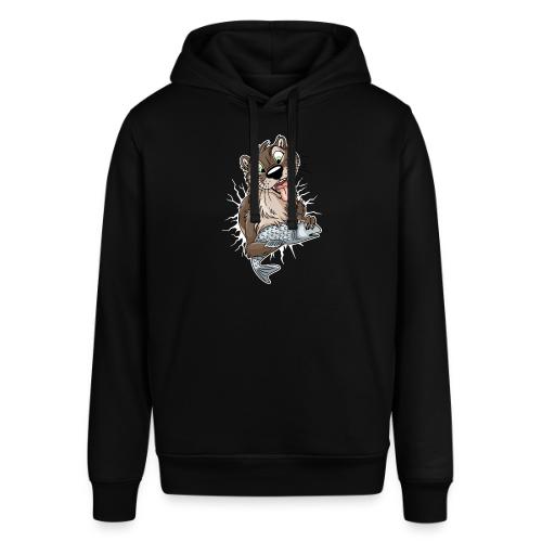 STUCK Otter (front) - white cracks - Stanley/Stella Sounder Side Pocket Hoodie