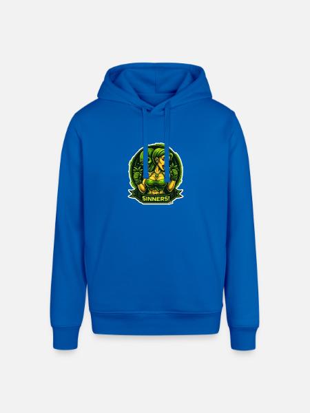 Sinners! Green Femme vs Demon - Stanley/Stella Sounder Side Pocket Hoodie - royal blue