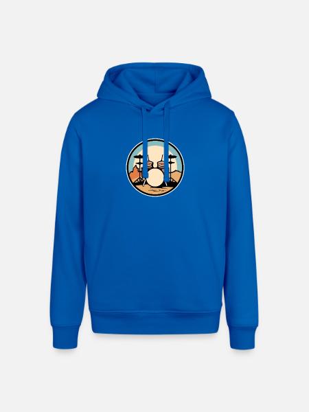 Drum Kit Artwork - Stanley/Stella Sounder Side Pocket Hoodie - royal blue