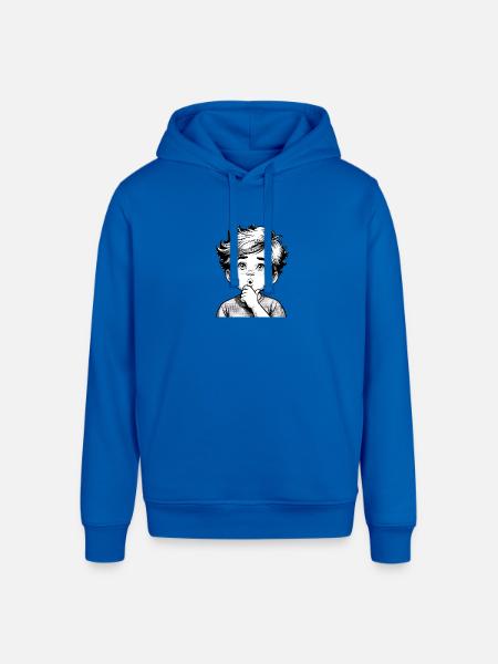 wondered, thoughtful boy - Stanley/Stella Sounder Side Pocket Hoodie - royal blue