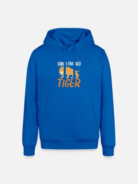 Prehistoric Smilodon Sabertooth Tiger - Stanley/Stella Sounder Side Pocket Hoodie - royal blue
