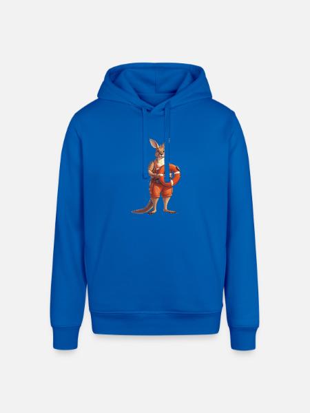 Lifeguard Kangaroo on Duty - Stanley/Stella Sounder Side Pocket Hoodie - royal blue