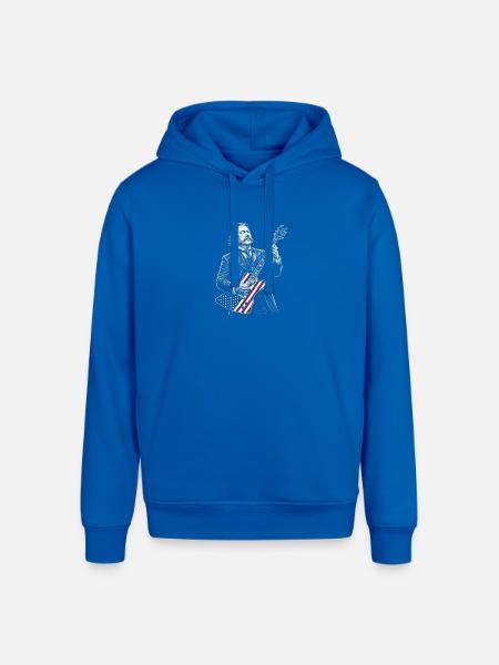 Chester A. Arthur  Playing Guitar  - Stanley/Stella Sounder Side Pocket Hoodie - royal blue