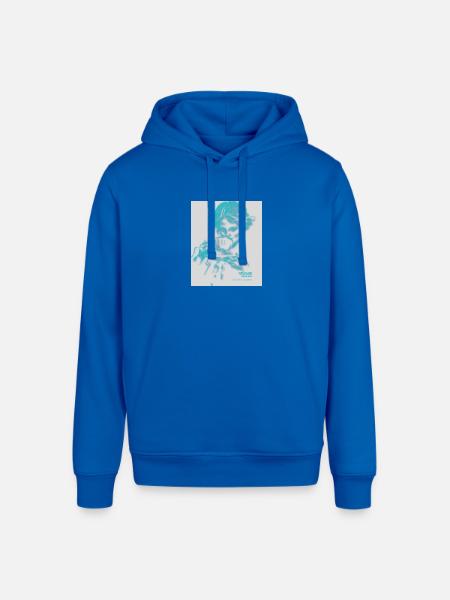 Cyan Coffee Sketch Portrait - Stanley/Stella Sounder Side Pocket Hoodie - royal blue