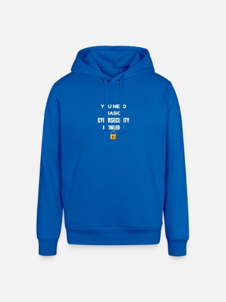 Basic Cybersecurity Knowledge Tee - Stanley/Stella Sounder Side Pocket Hoodie - royal blue