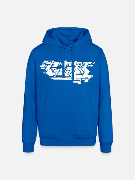 Graffiti Piece - White - Stanley/Stella Sounder Side Pocket Hoodie - royal blue