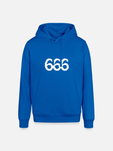 666 symbol number white - Stanley/Stella Sounder Side Pocket Hoodie - royal blue