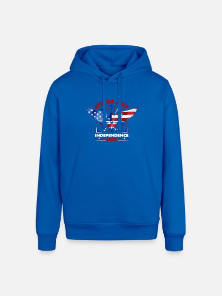Star-Spangled Winged Eagle - Stanley/Stella Sounder Side Pocket Hoodie - royal blue