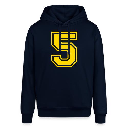 Number 5 in a classic athletic collegiate font - Stanley/Stella Sounder Side Pocket Hoodie