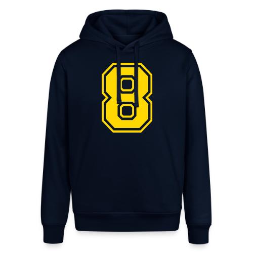Number 8 in a classic athletic collegiate font - Stanley/Stella Sounder Side Pocket Hoodie