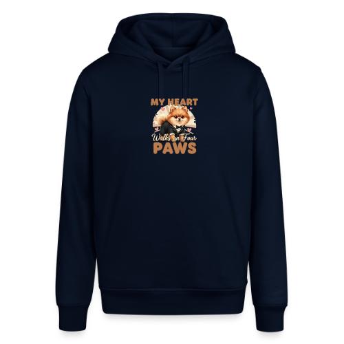 My Heart Walks on Four Paws – Pomeranian tee - Stanley/Stella Sounder Side Pocket Hoodie