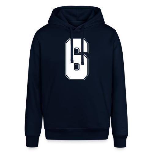 White Number 6 – Varsity Font - Stanley/Stella Sounder Side Pocket Hoodie