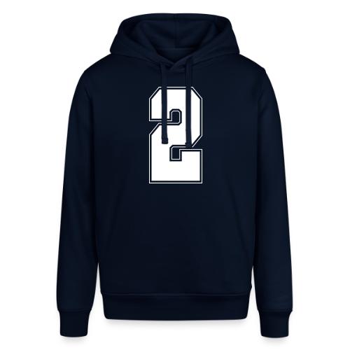 White Number 2 – Varsity Font - Stanley/Stella Sounder Side Pocket Hoodie