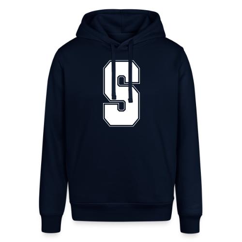 White Letter S – Varsity Alphabet Monogram - Stanley/Stella Sounder Side Pocket Hoodie