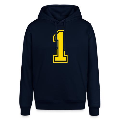 Number 1 in a classic athletic collegiate font - Stanley/Stella Sounder Side Pocket Hoodie