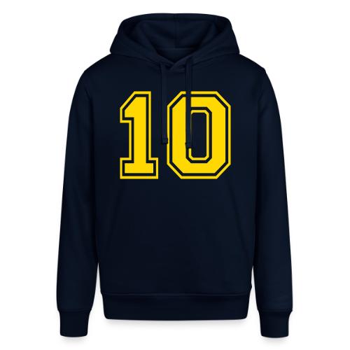 Number 10 in a classic athletic collegiate font - Stanley/Stella Sounder Side Pocket Hoodie