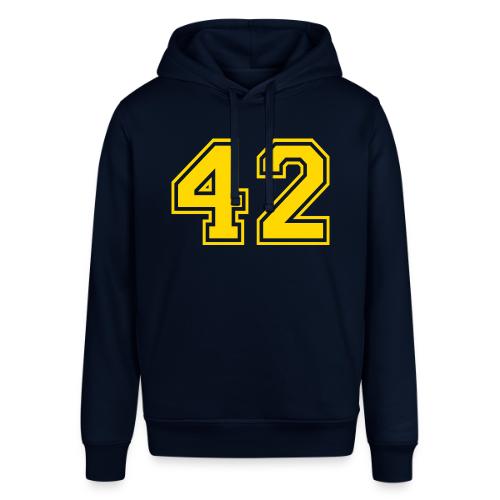 Number 42 in a classic athletic collegiate font - Stanley/Stella Sounder Side Pocket Hoodie