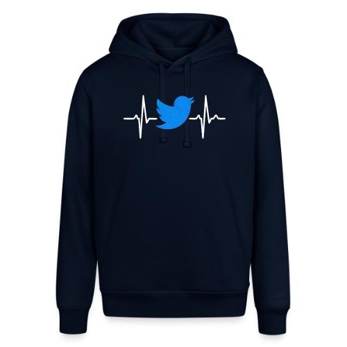 Social Media Heartbeat Blue Bird Graphic - Stanley/Stella Sounder Side Pocket Hoodie