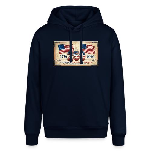 USA 250th Anniversary Flags Emblem - Stanley/Stella Sounder Side Pocket Hoodie