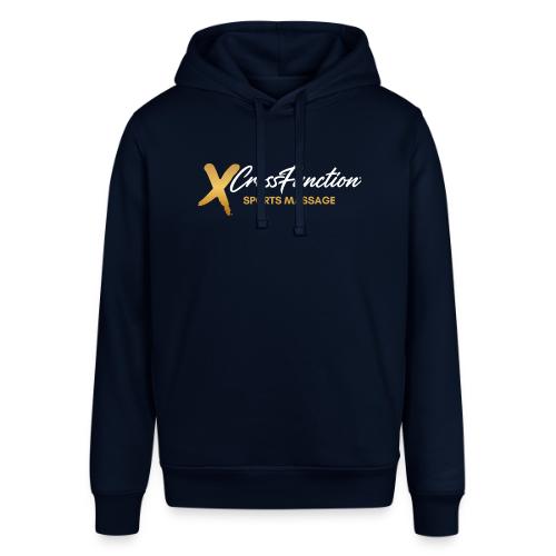 White XF SPORTS MASSAGE LOGO (front only) - Stanley/Stella Sounder Side Pocket Hoodie