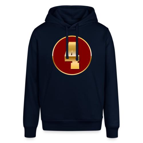 Number 4 in Gold Varsity Font - Stanley/Stella Sounder Side Pocket Hoodie