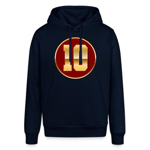 Number 10 in Gold Varsity Font - Stanley/Stella Sounder Side Pocket Hoodie
