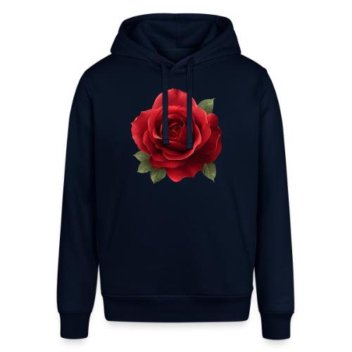 Rose: Crimson Bloom Elegance - Stanley/Stella Sounder Side Pocket Hoodie