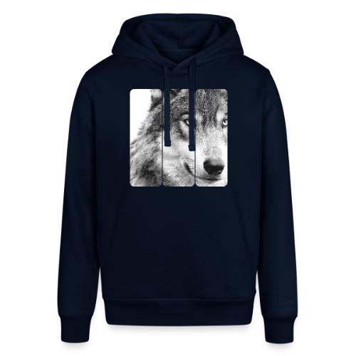 Wolf Face Triptych: Silent Alpha - Stanley/Stella Sounder Side Pocket Hoodie