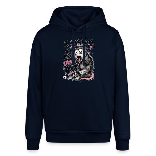 Funny Opossum Screaming Graphic Tee - Stanley/Stella Sounder Side Pocket Hoodie