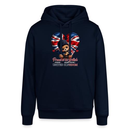 Proud to Be British Teddy Bear UK Patriot Gift - Stanley/Stella Sounder Side Pocket Hoodie