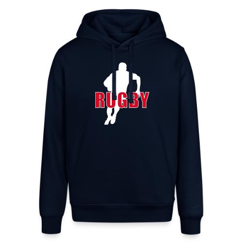 Bold Rugby Action Silhouette - Stanley/Stella Sounder Side Pocket Hoodie