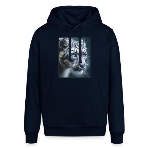 Snow Leopard Blue Eyes Design - Stanley/Stella Sounder Side Pocket Hoodie