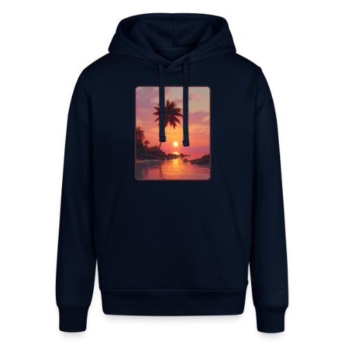 Tropical Beach Sunset Palm Design - Stanley/Stella Sounder Side Pocket Hoodie