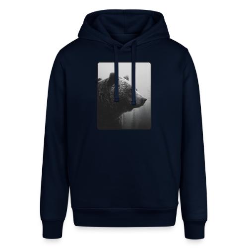 Grizzly Bear Black White Portrait Design - Stanley/Stella Sounder Side Pocket Hoodie