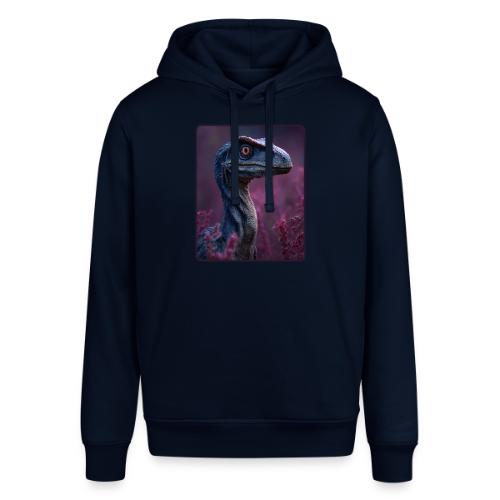 Blue Velociraptor Portrait Design - Stanley/Stella Sounder Side Pocket Hoodie