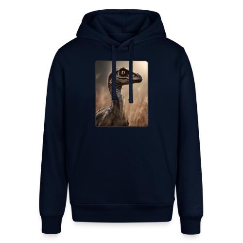 Velociraptor Feathered Portrait Design - Stanley/Stella Sounder Side Pocket Hoodie