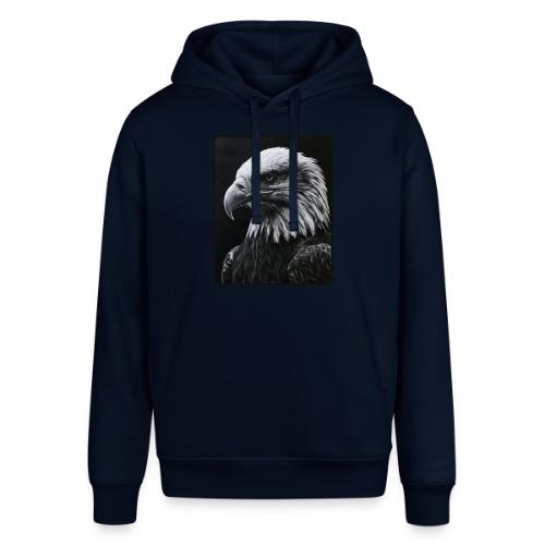 Black White Bald Eagle Design - Stanley/Stella Sounder Side Pocket Hoodie