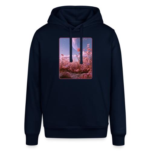 Cosmic Moon & Cosmos Flowers Art - Stanley/Stella Sounder Side Pocket Hoodie