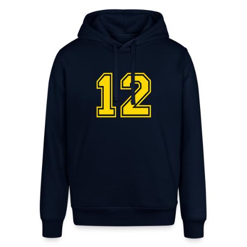 Number 12 in a classic athletic collegiate font - Stanley/Stella Sounder Side Pocket Hoodie