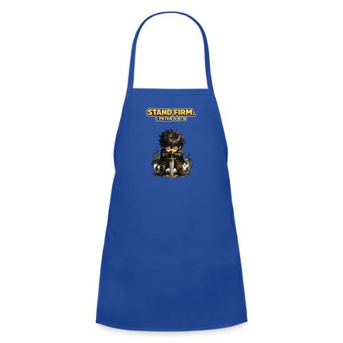 Stand Firm Chibi Warrior | 1 Peter 5:8-9 - Kids' Apron