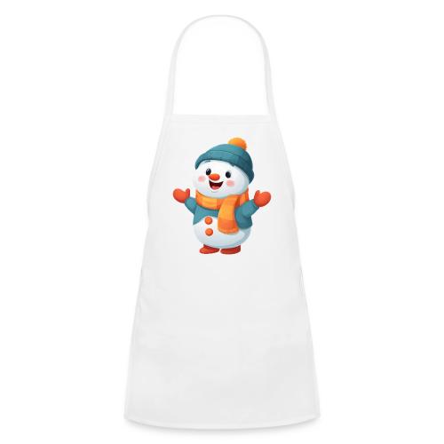 Joyful Cartoon Snowman with Winter Outfit - Kids' Apron