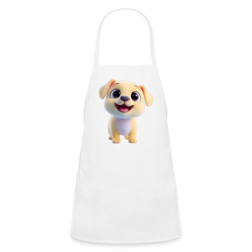 Playful 3D Baby Puppy Looking Up - Kids' Apron