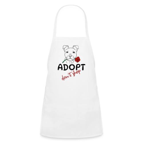 Retro Adopt Dont Shop Cute Puppy Rose Tee - Kids' Apron