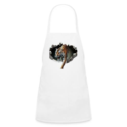 Fashion Design Tiger Coming Out, Wild Feline Tiger - Kids' Apron