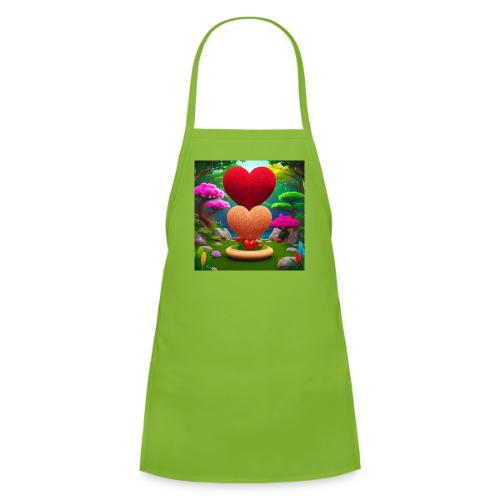 Double Heart, fantasy, nature and fantasy - Kids' Apron