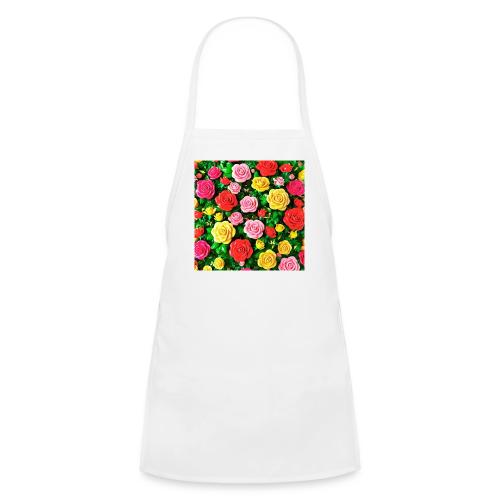 Floral print, colors in rose flowers, nature - Kids' Apron