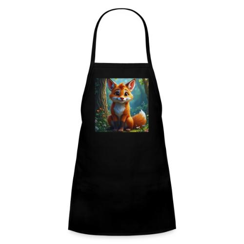Magical fantasy fox in enchanted forest scene - Kids' Apron