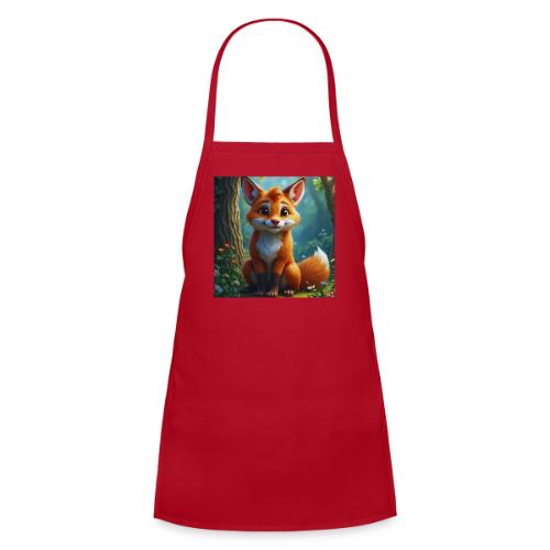 Magical fantasy fox in enchanted forest scene - Kids' Apron