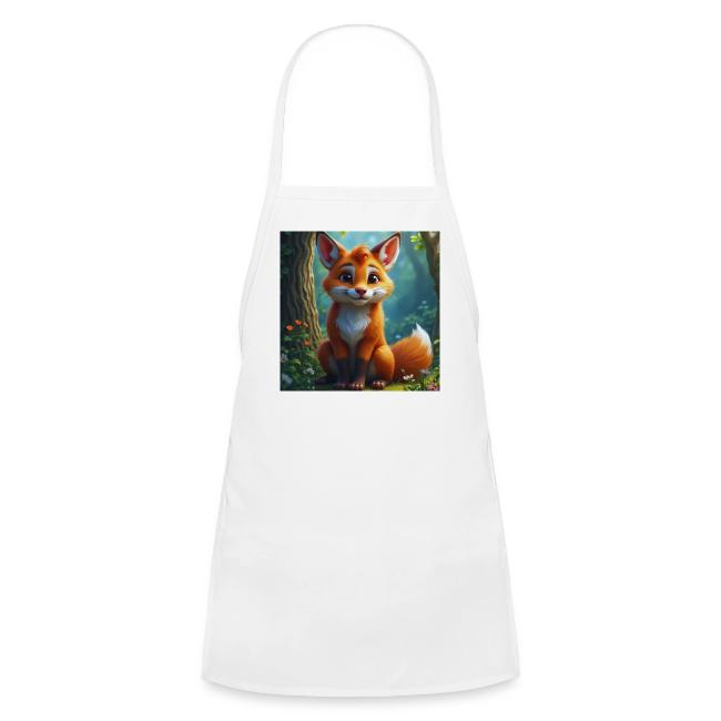 Magical fantasy fox in enchanted forest scene