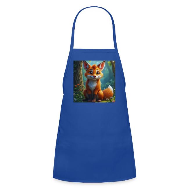 Magical fantasy fox in enchanted forest scene